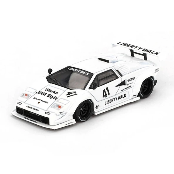 Eğitici Çocuk Mini GT 1/64 Lamborghini Countach LB-WORKS White 2024 Tokyo Auto Salon - Blister Paket ürün görseli 1