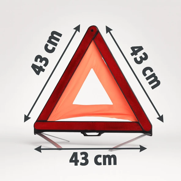 Üçgen Reflektörlü Araç Uyarı Levhası Katlanabilir Trafik Güvenlik Uyarı Levhası Acil Durum Yol Kenarı Ekipmanı - Resim 4