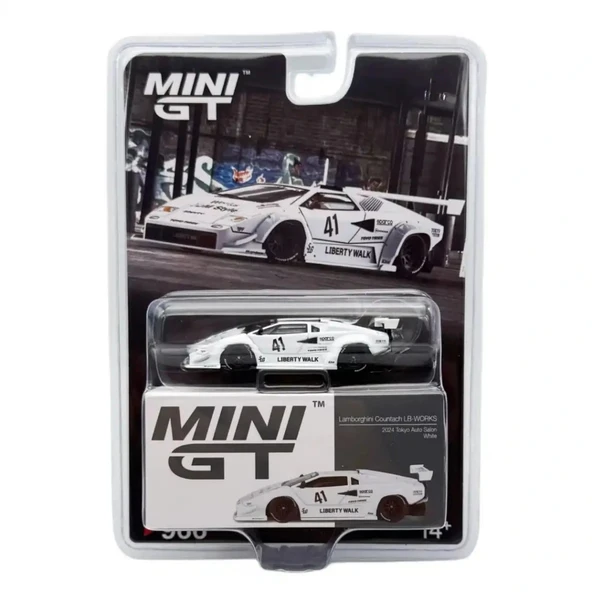 Eğitici Çocuk Mini GT 1/64 Lamborghini Countach LB-WORKS White 2024 Tokyo Auto Salon - Blister Paket - Resim 2
