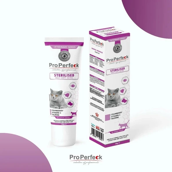 Pro Perfeck Sterilised Malt-Soft Extra Paste 100 gr (Kısırlaştırılmış Kedilere Özel Malt ) ürün görseli 1