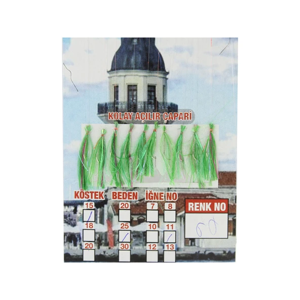 ÇAPARİ İSTAVRİT KOLAY AÇILIR 10 İĞNE RENK 60 - Resim 2