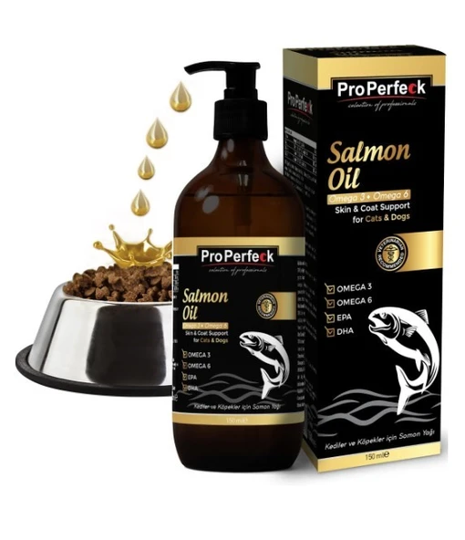Pro Perfeck Kedi ve Köpekler İçin Somon Yağı 150 ML (Tüy Sağlığı ve İştah Açma Desteği) ürün görseli 1