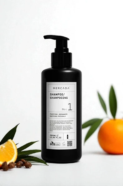 Mercada Siyah No1 Purifying and Soothing Shampoo 380 ml – Bergamot ve Patçuli Özlü Şampuan - 4