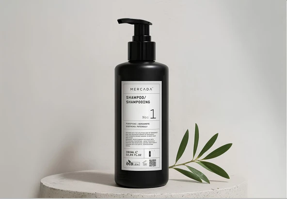 Mercada Siyah No1 Purifying and Soothing Shampoo 380 ml – Bergamot ve Patçuli Özlü Şampuan - 5