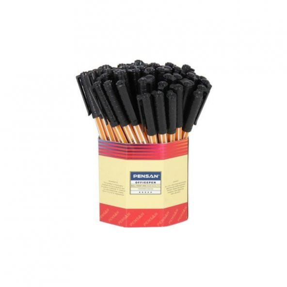 Siyah Tükenmez Kalem Ofispen 1010 Çizgili 60 Adet Pensan Büro Kalemi 60 Adet - 2