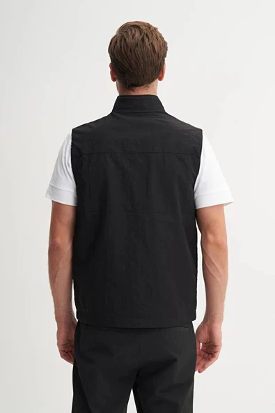Cazador Regular Fit Baharlık Crinkle Kumaş Yelek-13285 - 2