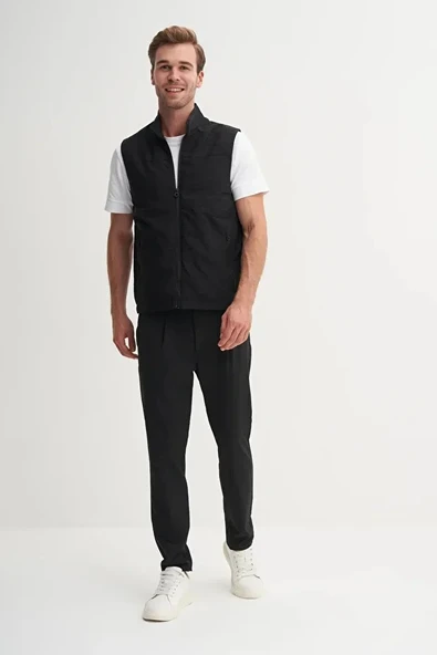 Cazador Regular Fit Baharlık Crinkle Kumaş Yelek-13285 - 1