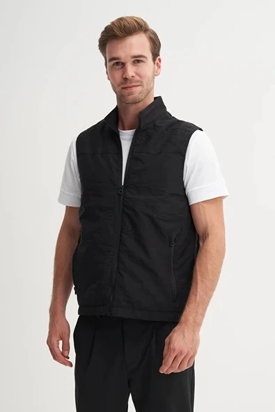 Cazador Regular Fit Baharlık Crinkle Kumaş Yelek-13285 - 3