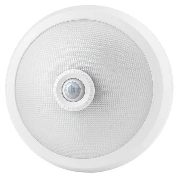 Ledx AL-S205 E27 Çift Duylu Hareket Sensörlü Beyaz Cam Tavan Armatür 300X300x90mm