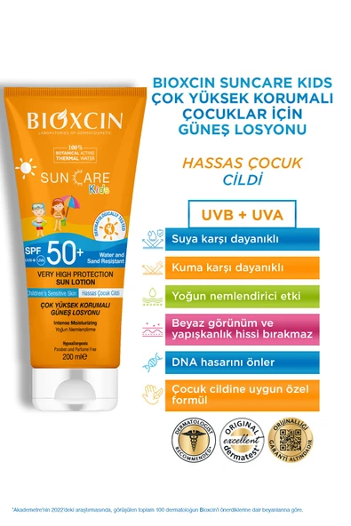 Bioxcin Sun Care Çok Çok Yüksek Korumalı Çocuk Güneş Kremi 50 Spf - % 100 Botanik Aktif 200 ml - Resim 2