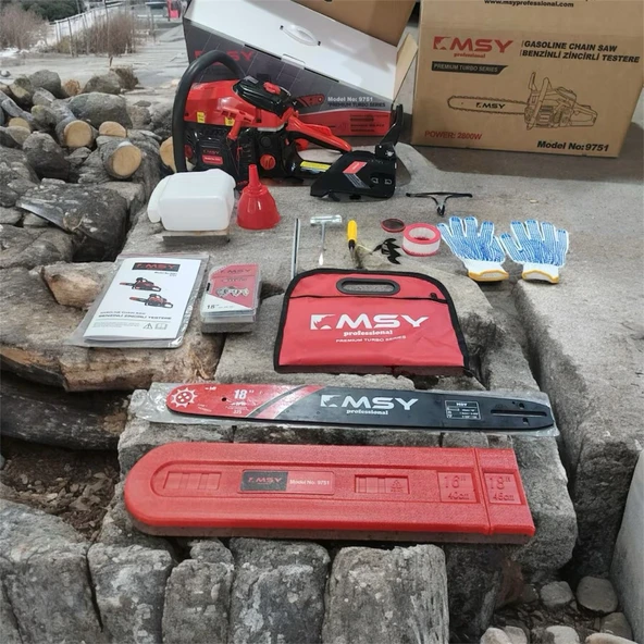 MSY professional  55.7 CC Premium Benzinli Ağaç Kesme Motoru - Resim 2