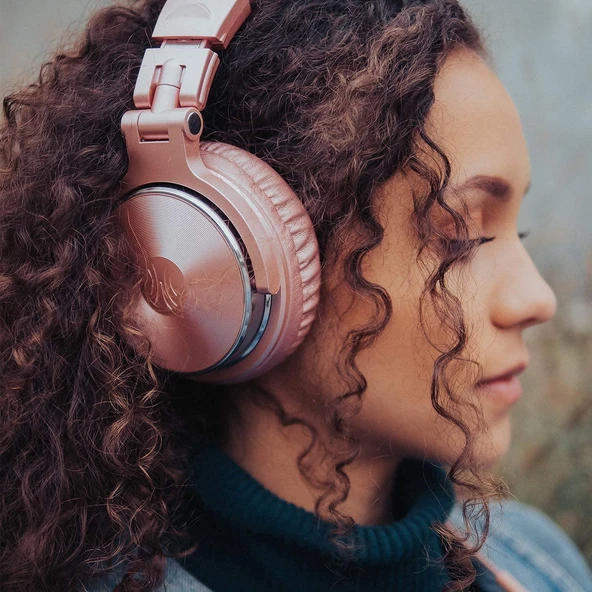 Pro10 Kulak Üstü Kablolu DJ Kulaklığı (Rose Gold) - 6