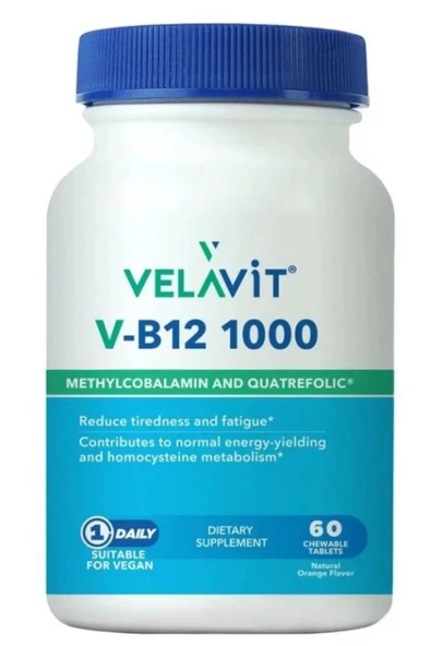 Velavit V-B12 1000 Çiğneme Tableti 60lı - 1