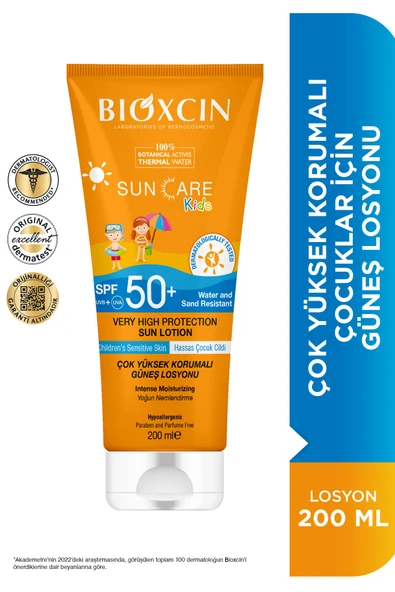 Bioxcin Sun Care Çok Çok Yüksek Korumalı Çocuk Güneş Kremi 50 Spf - % 100 Botanik Aktif 200 ml ürün görseli