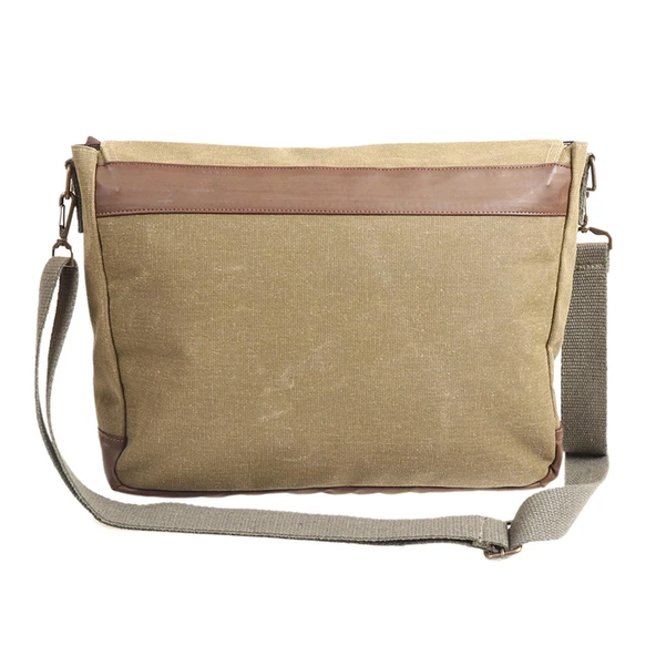 OLD COTTON CARGO 7171 UNISEX SU GEÇİRMEZ LEPTOP OMUZ ÇANTASI CAMEL - 5