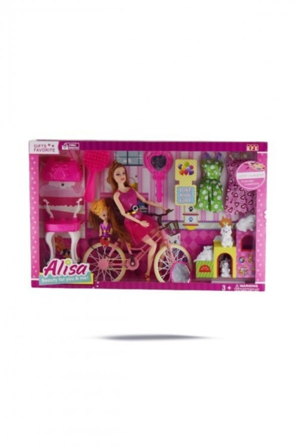 Bisikletli Barbie Bebek Seti 2550 - 2
