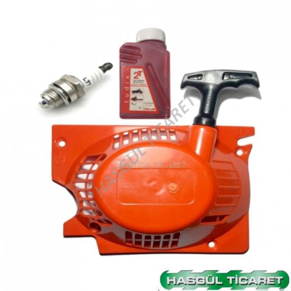 Hsgl Motorlu Testere Starter Cek Bırak Buji 100ml 2T Yağ set - 6