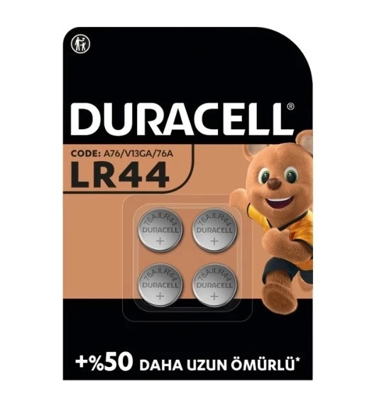 Eğitici Çocuk Duracell Özel Alkalin 4'Lü 1,5V Düğme Pil LR44 ürün görseli 1