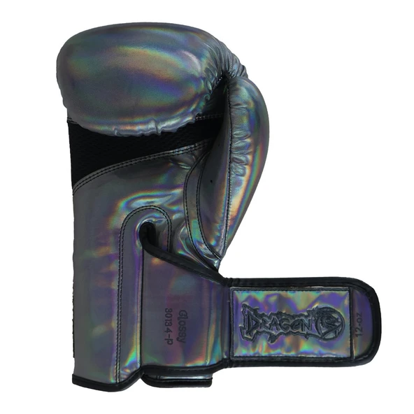 DragonDo 30134-P Glossy Boks Eldiveni Parlak Gri Kick Boks Muay Thai Eldiveni - 4