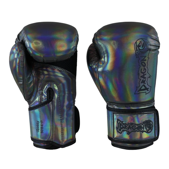 DragonDo 30134-P Glossy Boks Eldiveni Parlak Gri Kick Boks Muay Thai Eldiveni - 2