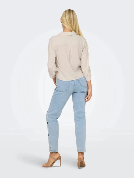 Only 15347829 Dugmeli Kadin Gomlek - Tas - 4