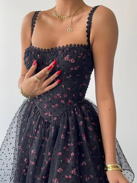 Vranye Mini Elbise - Resim 5