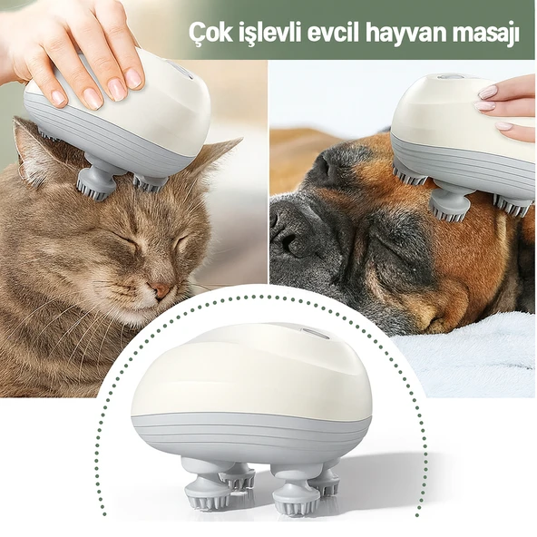 FG03 Kafa Masajı Elektrikli Silikon Kafa Derisi Masaj Aleti - 6