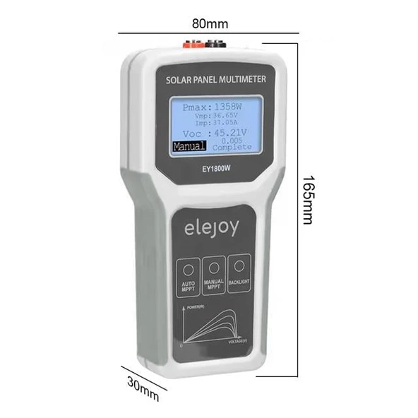 Powermaster PM-26940 1800 Watt Fotovoltaik MPPT Solar Panel Voltaj Multimetre 12-60V - Resim 4