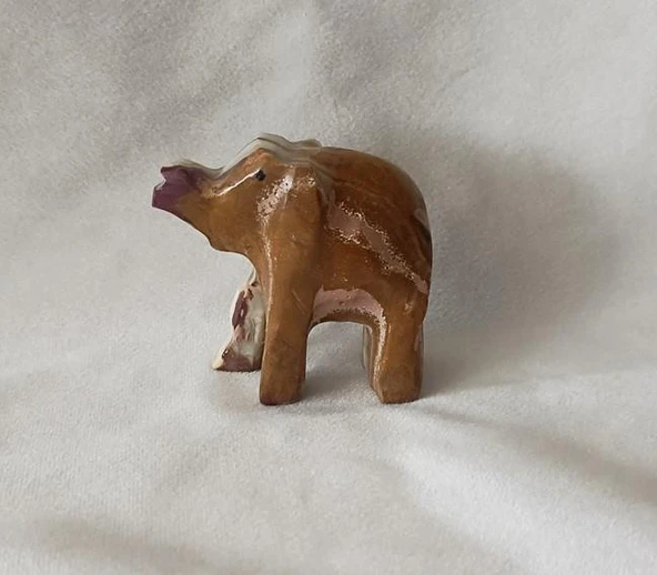 Fil Oniks Taşı Biblo Mermer Onix Ev Ofis Dekor Masa Süsü - Resim 4