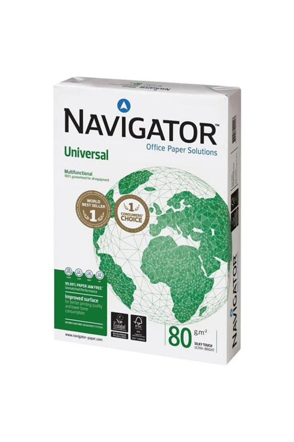 Navigator Fotokopi Kağıdı 500 Lü (1 Paket) A4 80 gr Beyaz