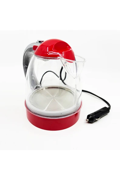 KENT 24 Volt Araç Içi Oto Su Isıtıcı Kettle Çaydanlık 1 Lt Kırmıızı - 2