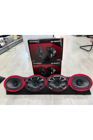 Massive MS-M692FX ÜNİVERSAL DİK CADDE TİPİ PANDİZOTLU TANESİ 300W-120W RMS OVAL 2TK OTO MİDRANGE HOPARLÖR - 1