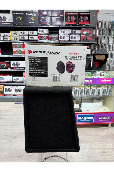 Reiss Audio Rs-GH15 L Port Kabinli 2000wat 500 Rms 38cm Spl Subwoofer Bas single 4ohm - 7