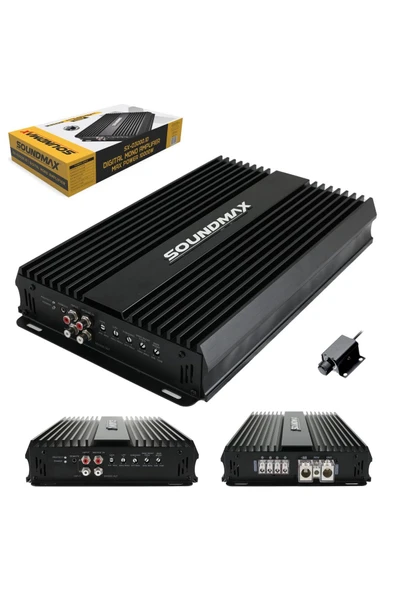 Soundmax SX-3000.1D Oto Anfi Mono 3000 Watt 1 Kanal Bass Kontrol - 1