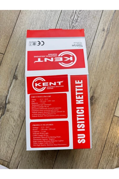 KENT 24 Volt 1litre Oto Araç Su Isıtıcısı Yeni Model Kırmızı - 3