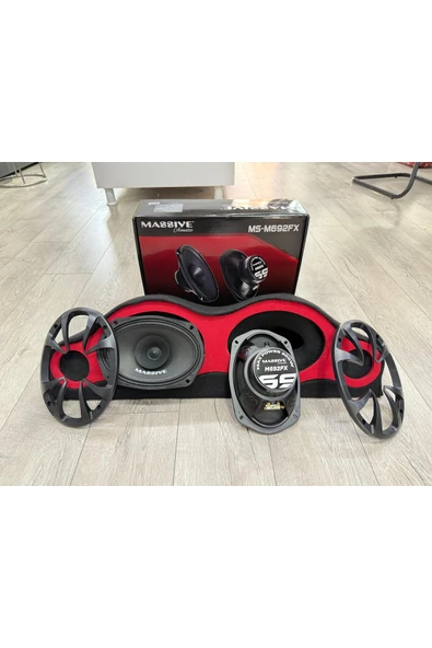 Massive MS-M692FX ÜNİVERSAL DİK CADDE TİPİ PANDİZOTLU TANESİ 300W-120W RMS OVAL OTO MİDRANGE HOPARLÖR - 4