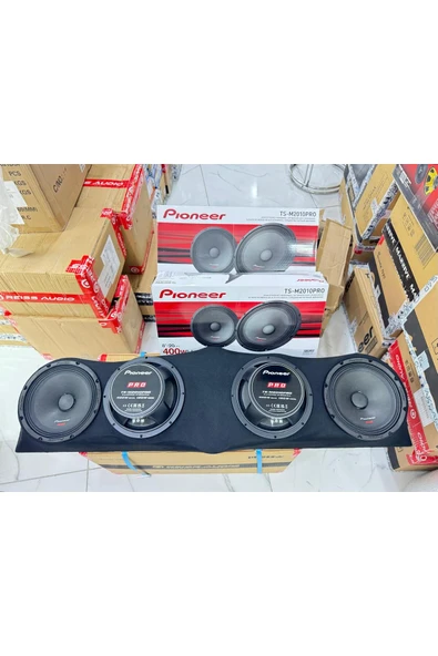 Pioneer üniversal tüm araçlara uyumlu pandizotlu 2takım TS-M2010PRO 20cm oto midrange hoparlör 400wat-180w - 2