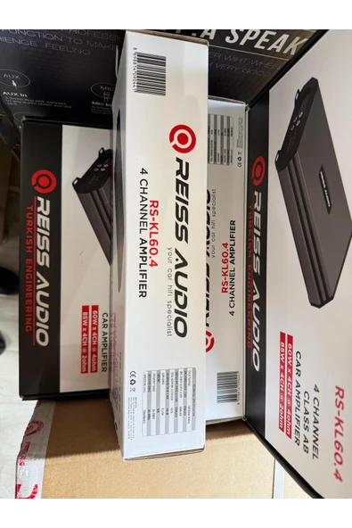 Reiss Audio Rs-kl60.4 Ab Class 4kanal Fanlı Oto Amfi 4ohm 4x60w Rms-2ohm 4x85w Rms Anfi Aksar - 7