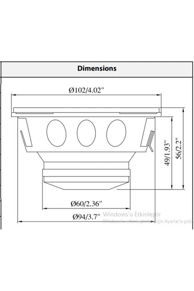 REISS AUDIO RS M4NX 10 Cm Midrange 120W Maksimum 40W RMS - 6