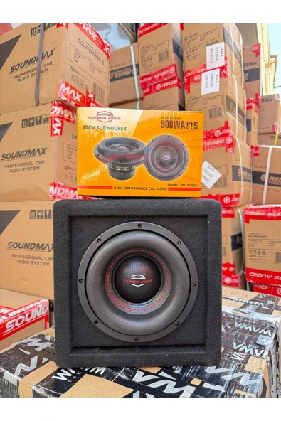 emma Carmon SPL8 Yer Kaplamaz Mini Kabinli 900Wat 300W Rms 20 Cm Subwoofer minik dev Bas ürün görseli