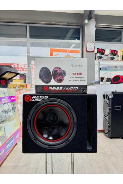 Reiss Audio Rs-GH15 L Port Kabinli 2000wat 500 Rms 38cm Spl Subwoofer Bas single 4ohm