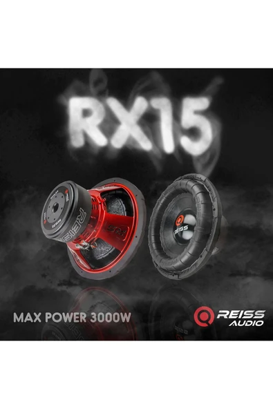 Reiss 38cm Bass - RS-RX15 Çift Bobin 3000w 1500RMS Subwoofer 38cm - 2 + 2 OHM Profesyonel Bass ürün görseli