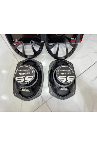 Massive Ms-M692FX Deprem Serisi Oval 6x9 Oto Midrange Hoparlör Çifti 600W-240W Rms kapaklı aksar - 4