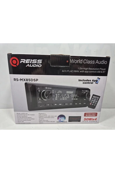 Reiss Oto Teyp – RS-MX85DSP 4x50w – 3 Amfi Çıkışlı , App Kontrollü Tesisat Teybi - 4
