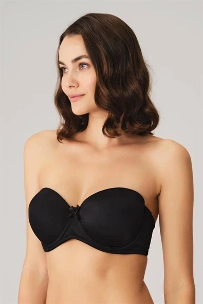 Amora Secret Balenli Desteksiz Dolgusuz Askısız Straplez Yumuşak Süngerli Günlük Klasik T-Shirt Sütyeni ürün görseli