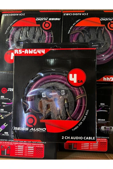Reiss Audio Rs-awg44 4ga profesyonel amfi kablo seti set kablosu 2025 yeni seri - 2