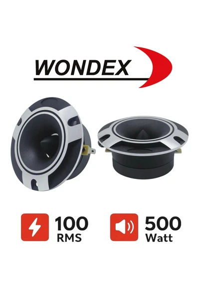 wondex Wx-615 Çifti 1000wat-200w Rms 10 Cm Spl Dome Tweeter Tiz 1. Sınıf Kalite