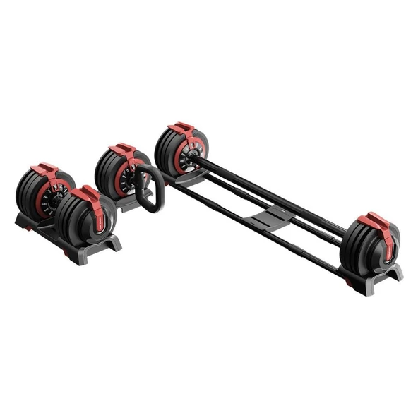 KingSmith Mekanik Ayarlı 24KG Dambıl, Kettlebell, Halter Seti (3ü1 Arada) - 2