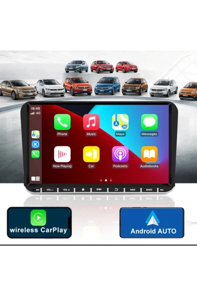 Navigold Vw 9'' inch 4/64gb Volkswagen-Seat-Skoda andriod car playli oto multimedya kamera hediye - 2