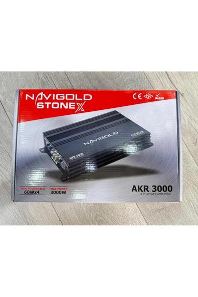 Navigold AKR-3000 4KANAL 3000WAT 4x60w RMSPROFESYONEL STEREO OTO AMFİ ANFİ - 2